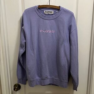 PLAYBOY Men's Lavender Crewneck Sweater